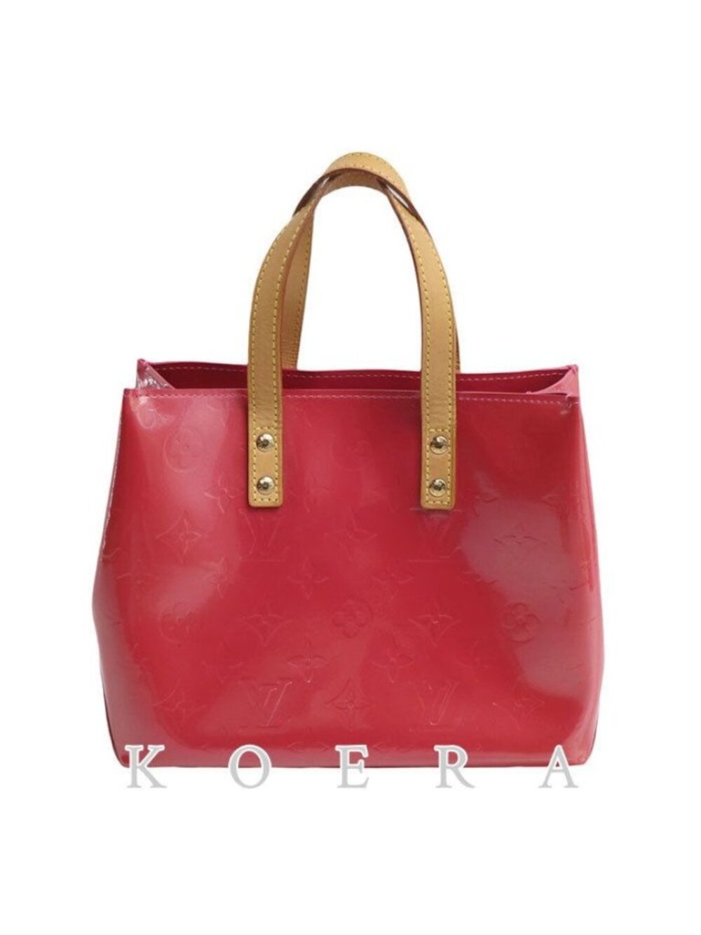 Louis Vuitton Reade PM Handbag Vernis Framboise